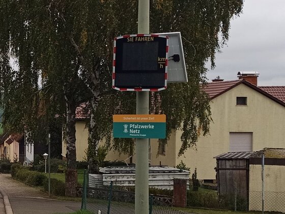 Geschwindigkeitsanzeige Detail | © Bildrechte: Ortsgemeinde Sippersfeld