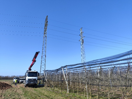 Trassensanierung Mast | © Bildnachweis: © Pfalzwerke