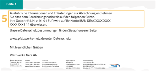 Bildausschnitt Zahlungsart