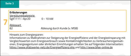 Bildausschnitt Erläuterung Vergütungskategorie