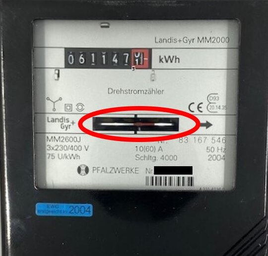 Mechanischer Zaehler mit Zaehlerstand