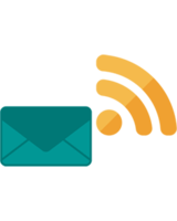 Brief mit Internetsymbol