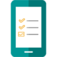 Smartphone auf dem eine Checkliste zu sehen ist