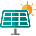 Icon Solarthermie Solarthermie mit Sonne