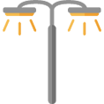Icon Straßenbeleuchtung | © pwn Straßenlaterne, die leuchtet | © pwn