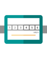 Stromzähler mit Beispiel-Zählerstand und kWh Angabe | © pwn