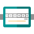 Icon Stromzähler | © pwn Stromzähler mit Beispiel-Zählerstand und kWh Angabe | © pwn