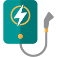 Icon Wallbox | © pwn Wallbox mit Ladekabel | © pwn