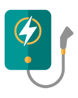 Icon Wallbox | © pwn Wallbox mit Ladekabel | © pwn